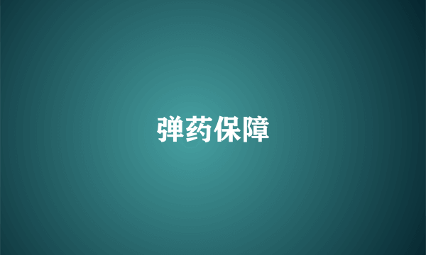 弹药保障