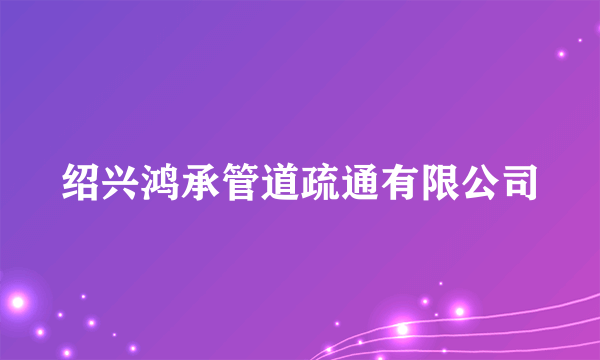 绍兴鸿承管道疏通有限公司