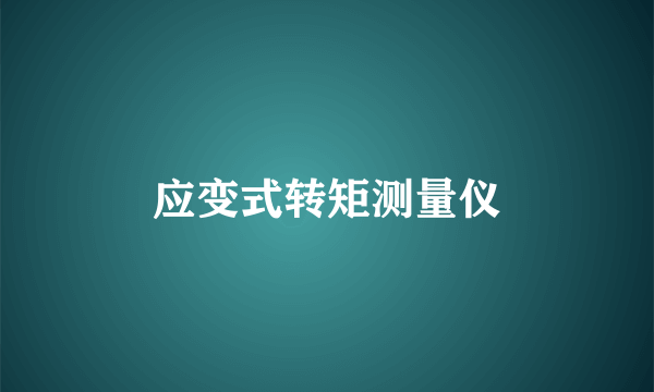 应变式转矩测量仪