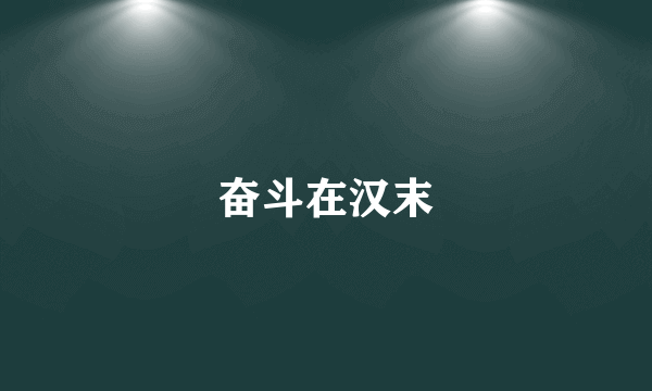 奋斗在汉末