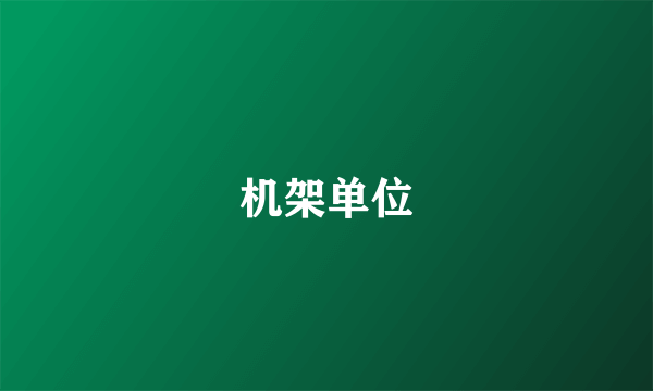 机架单位
