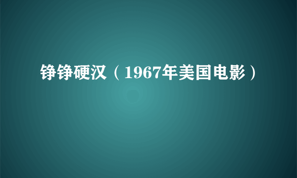 铮铮硬汉（1967年美国电影）