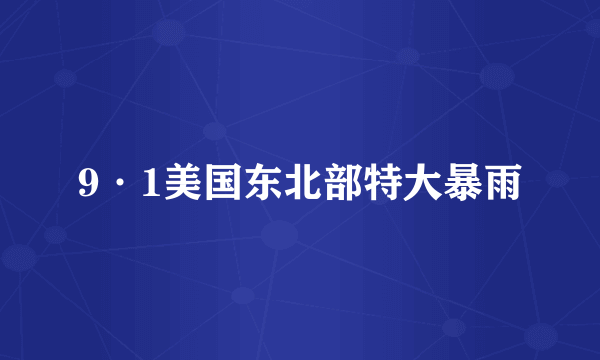 9·1美国东北部特大暴雨