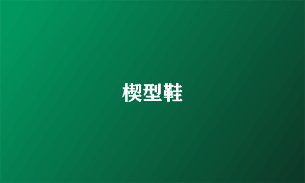 楔型鞋