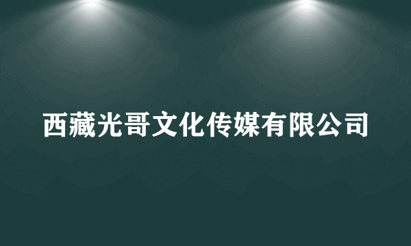 西藏光哥文化传媒有限公司