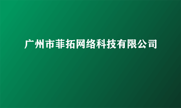 广州市菲拓网络科技有限公司