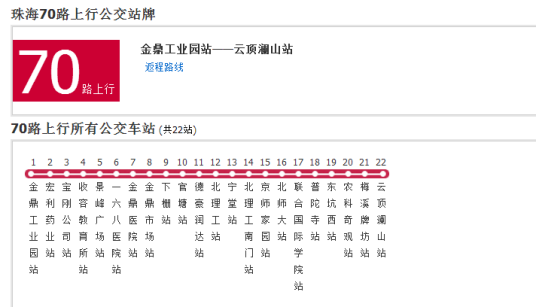 珠海公交70路