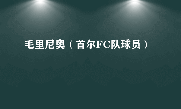 毛里尼奥（首尔FC队球员）