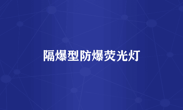 隔爆型防爆荧光灯
