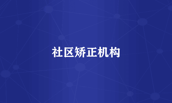 社区矫正机构