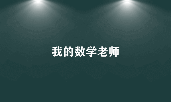 我的数学老师