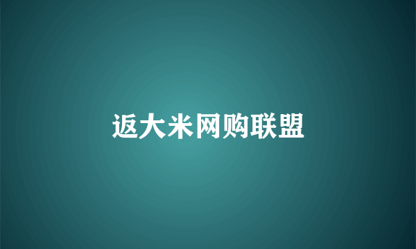返大米网购联盟
