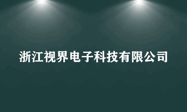 浙江视界电子科技有限公司
