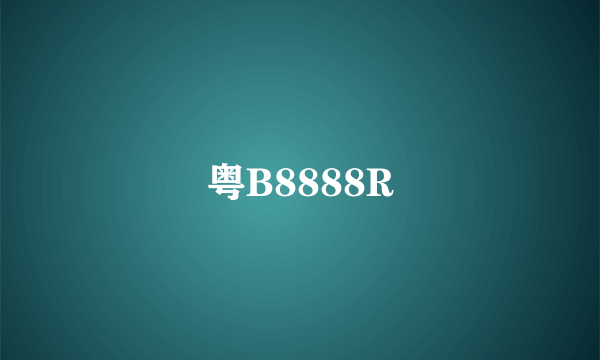 粤B8888R