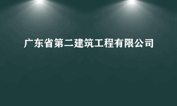 广东省第二建筑工程有限公司