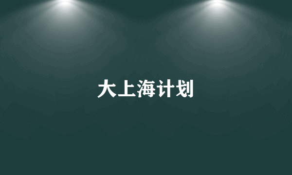 大上海计划