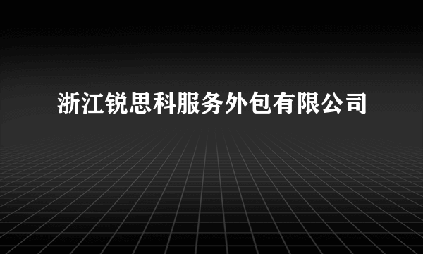 浙江锐思科服务外包有限公司