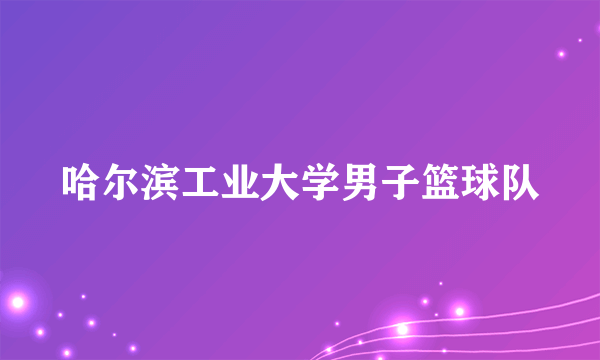 哈尔滨工业大学男子篮球队