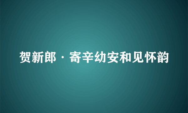 贺新郎·寄辛幼安和见怀韵