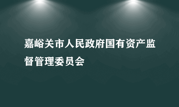 嘉峪关市人民政府国有资产监督管理委员会