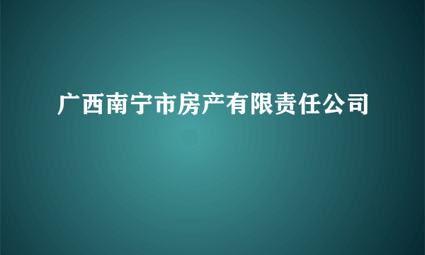 广西南宁市房产有限责任公司