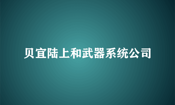 贝宜陆上和武器系统公司