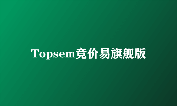 Topsem竞价易旗舰版