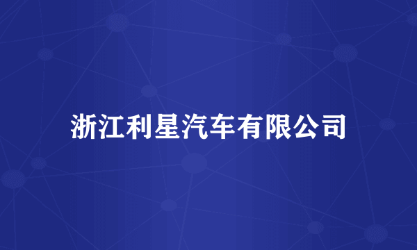 浙江利星汽车有限公司
