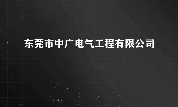 东莞市中广电气工程有限公司