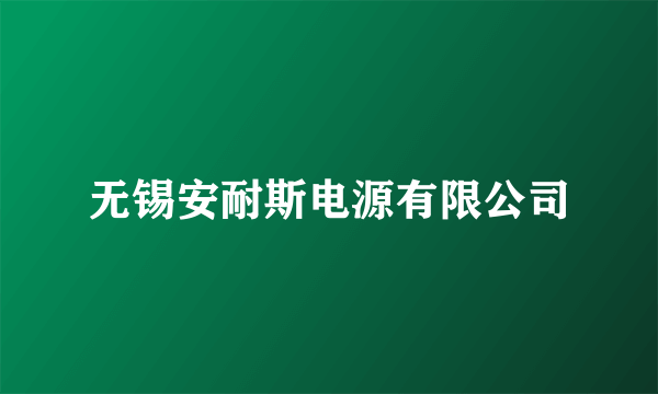 无锡安耐斯电源有限公司