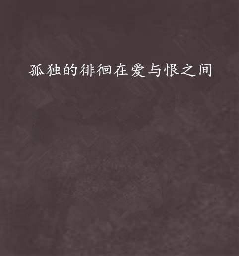 孤独的徘徊在爱与恨之间