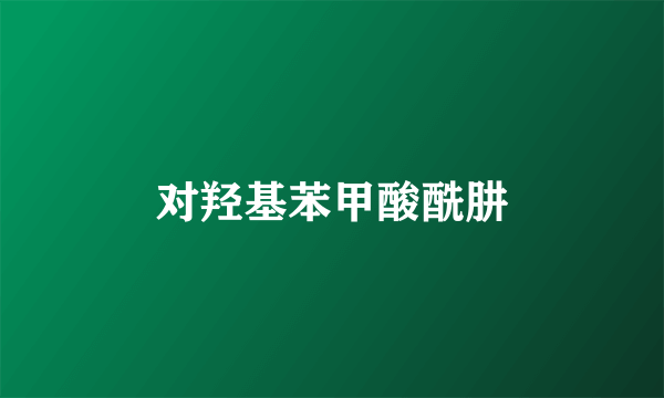 对羟基苯甲酸酰肼
