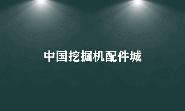 中国挖掘机配件城