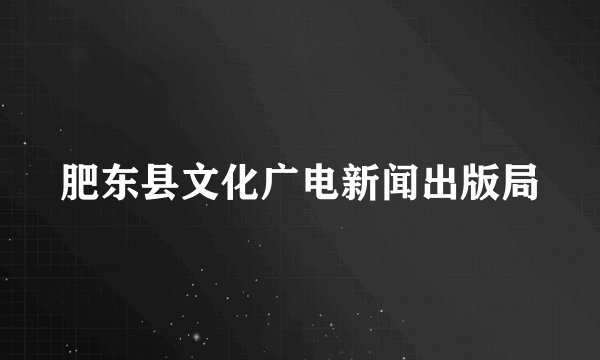 肥东县文化广电新闻出版局