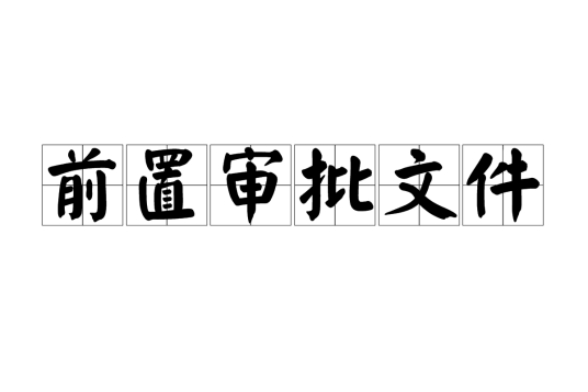 前置审批文件