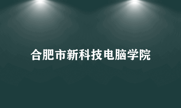 合肥市新科技电脑学院