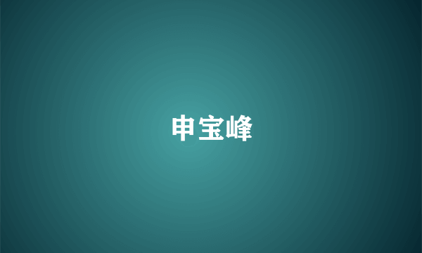 申宝峰