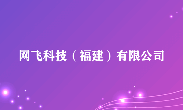 网飞科技（福建）有限公司