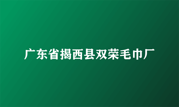 广东省揭西县双荣毛巾厂