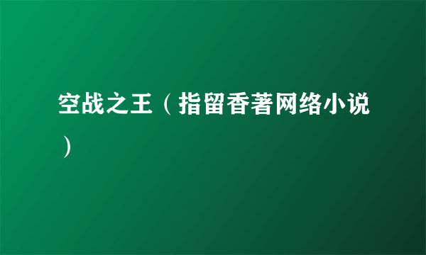 空战之王（指留香著网络小说）