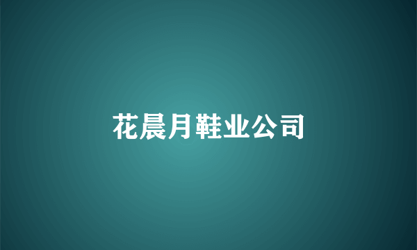 花晨月鞋业公司