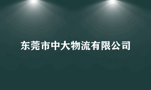 东莞市中大物流有限公司