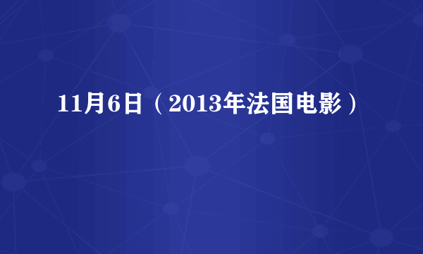 11月6日（2013年法国电影）