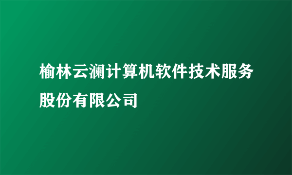 榆林云澜计算机软件技术服务股份有限公司