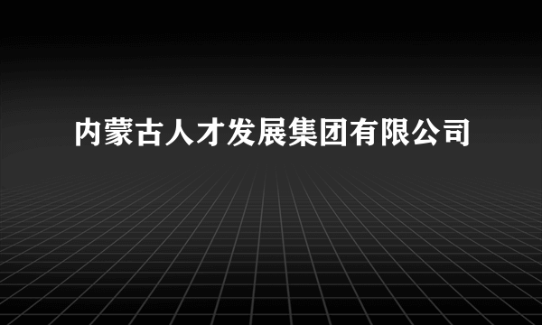 内蒙古人才发展集团有限公司