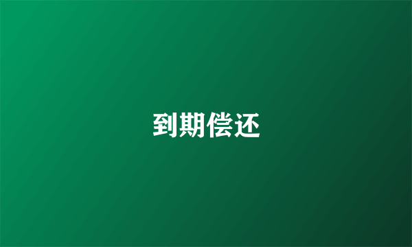 到期偿还