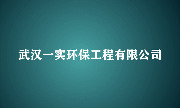 武汉一实环保工程有限公司