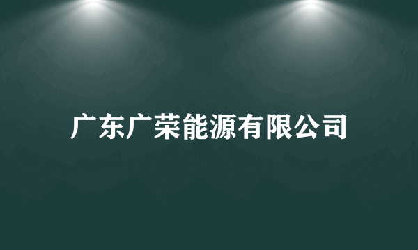 广东广荣能源有限公司