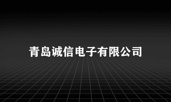 青岛诚信电子有限公司