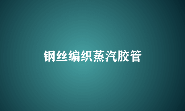 钢丝编织蒸汽胶管